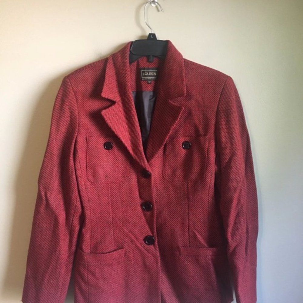 Louben size 12 red blazer